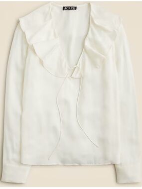 NEW J. Crew Goldie top in satin cream Size Medium